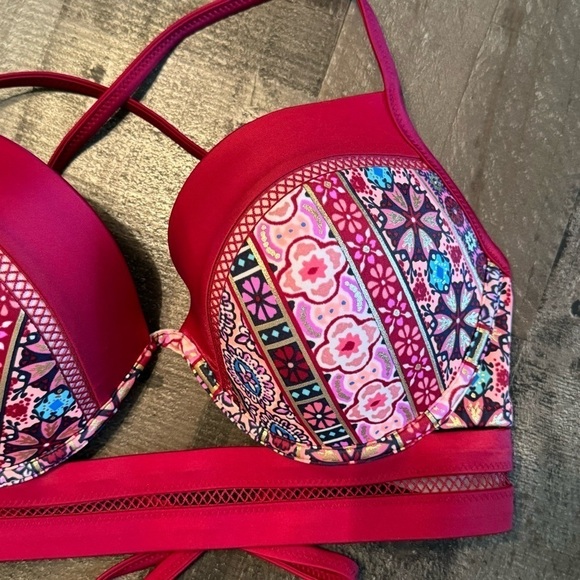 NWOT Shade & Shore Push-Up Bikini Top 34DD - Picture 2 of 7